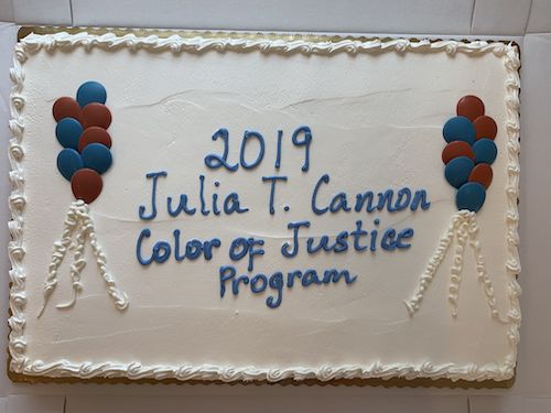 Fifth Annual Color of Justice Program cake