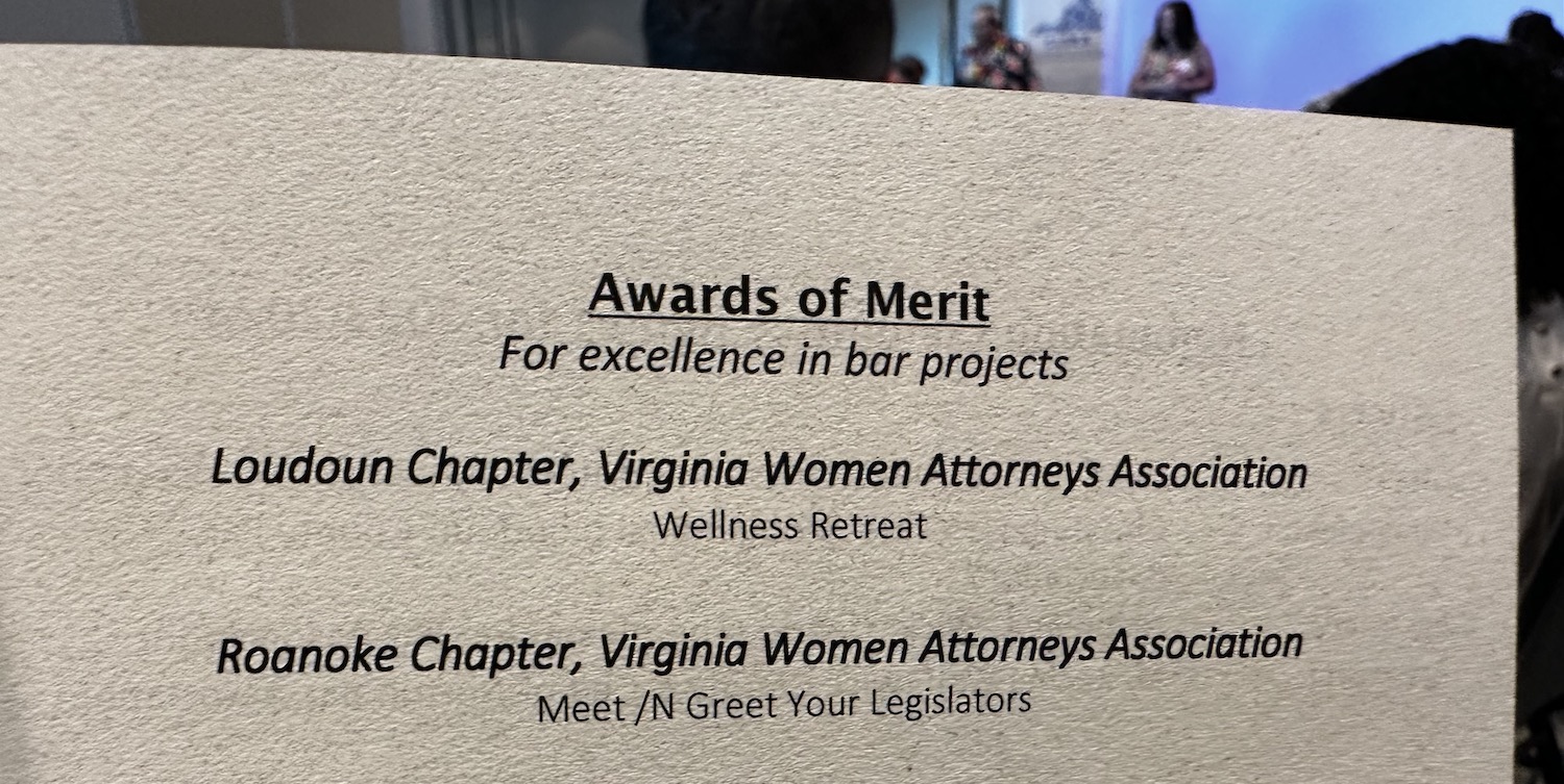 Award of Merit Presented to VWAA Chapters
